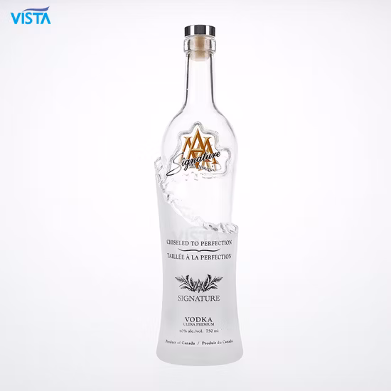 375ml 500ml 750ml 35cl 50cl 75cl High Flint Whisky Brandy Xo Vodka Teliqula Spirit Licor Rum Vinho Champange Garrafa de vidro para tampa de rosca com tampa de cortiça