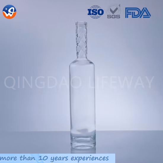 OEM vazio de alta qualidade garrafa de licor transparente Xo Whisky Vodka Brandy Gin Garrafa de vidro de tequila