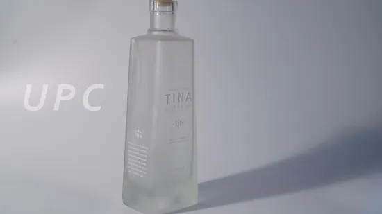 Garrafas de vidro da China Fábrica de atacado Design personalizado 500ml 750ml Limpar vazio Gin Whisky Licor Brandy Vodka Garrafa de vidro de vinho