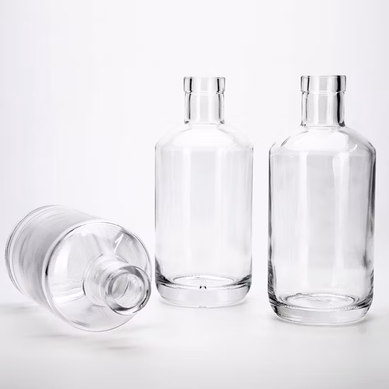 250ml 375ml 500ml 750ml 25cl 50cl 75cl High Flint Luxo Vodka Spirit Licor Rum Tequila Brandy Whisky Wine Glass Bottle Tampa de rosca Tampa de cortiça Impressão de decalque dourado